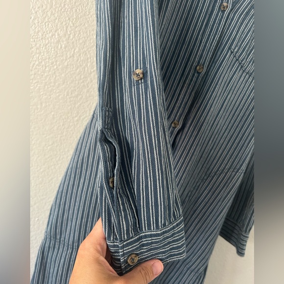 Anthropologie Blue and White Striped Dress - Picture 7 of 11